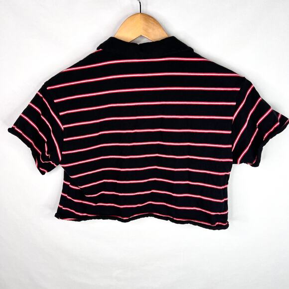 Forever 21 Cropped Stripe Polo Shirt Small - Picture 5 of 6